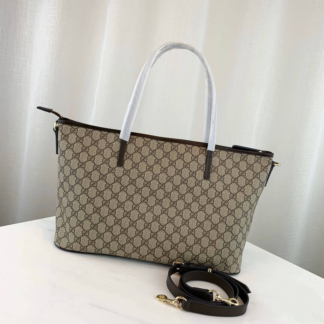 Gucci GG Supreme Zip Medium Tote Bag 353437