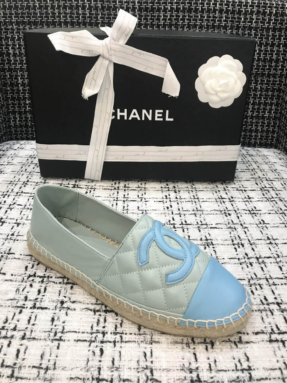 Chanel CC Quilted Espadrilles G29762 Blue