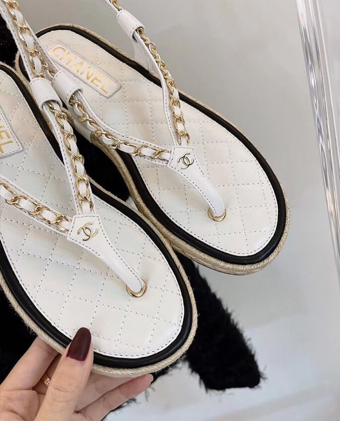 Chanel Lambskin Leather Strappy Sandals G36921