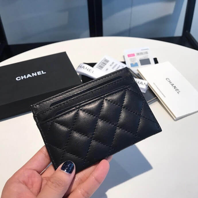Chanel Sheepskin Boy Card Holder A84431