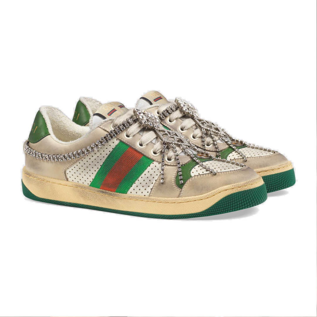 Gucci Screener Sneaker With Crystals 570903