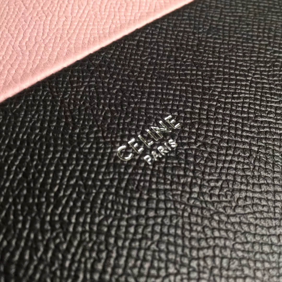 Celine Small Cabas In Grained Calfskin 189813 Pink/Black