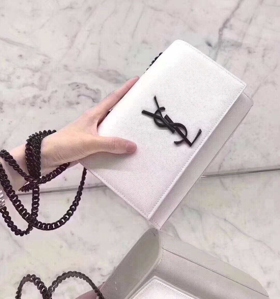 YSL Saint Laurent Classic Small Kate Chain Bag 20cm In Grain Leather 469390