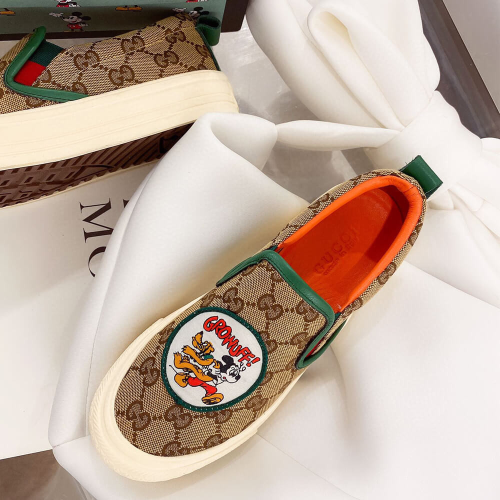 Gucci GG Disney x Gucci Loafer 875605 Green / Orange