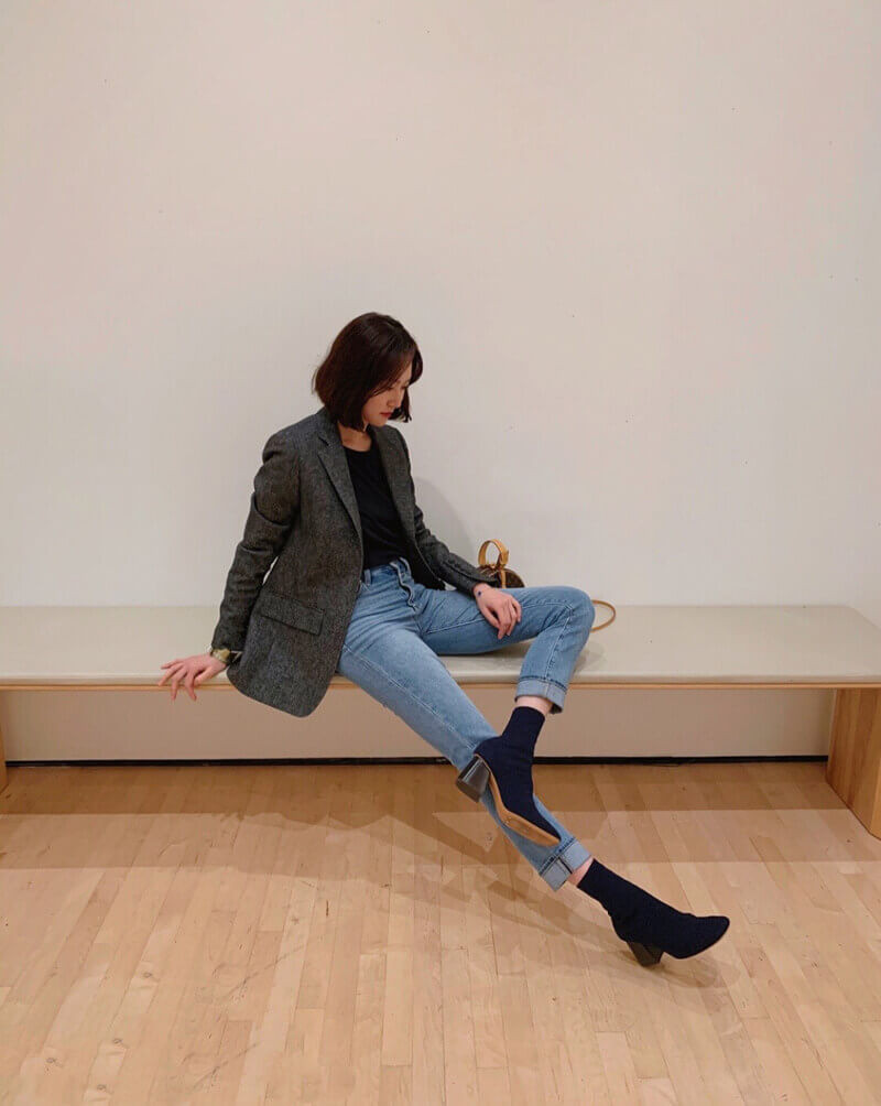 Celine 7cm Sock Ankle Boots 179425