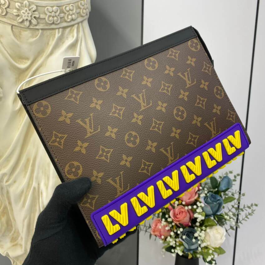 Louis Vuitton Pochette Voyage MM Monogram LV Rubber M80792