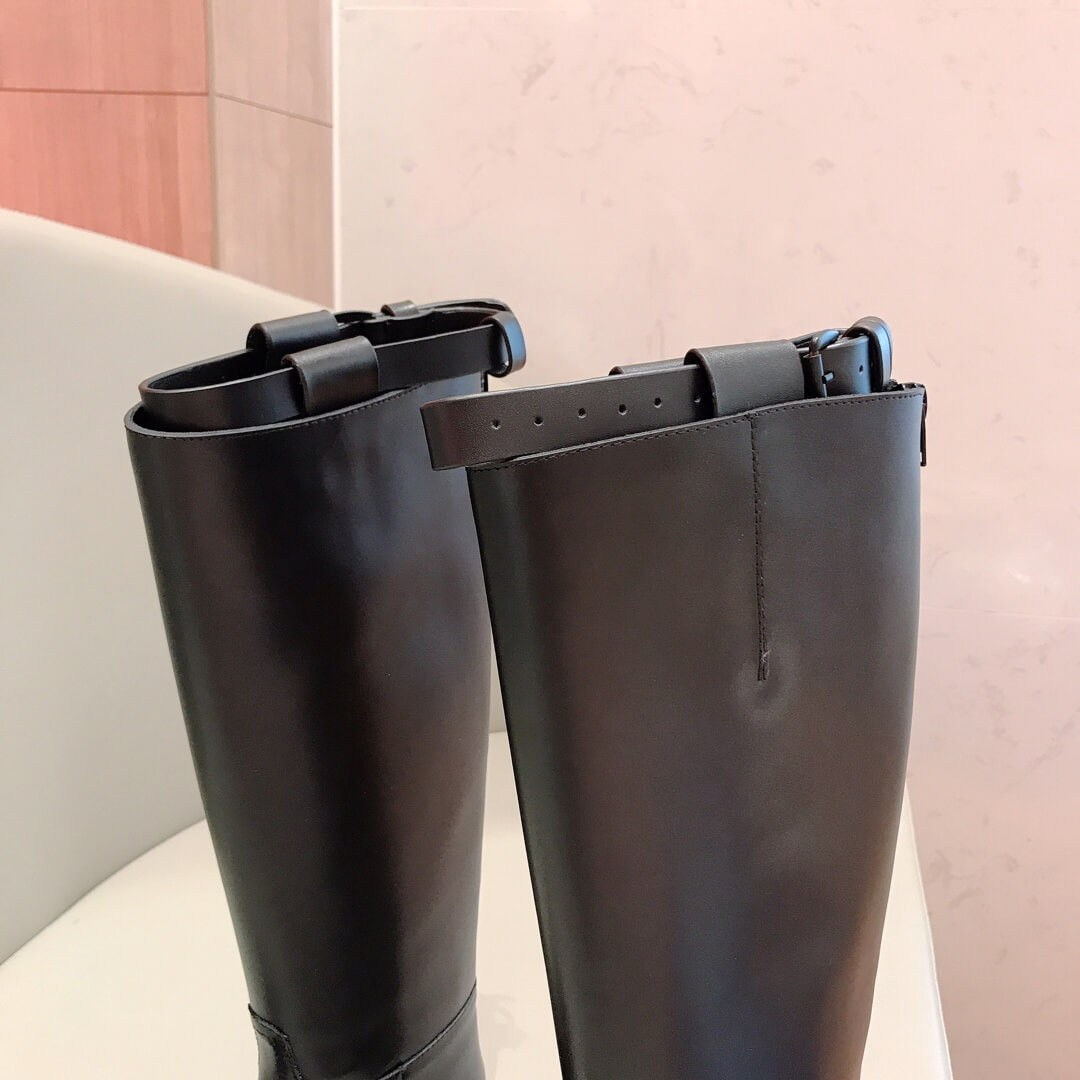 Ann Demeulemeester Riding Boots Vitello Lucido Nero 347336