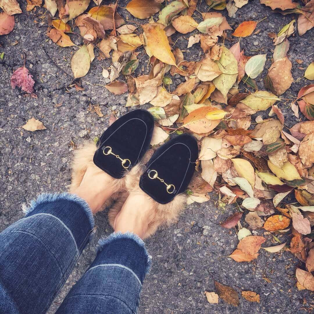 Gucci Princetown Velvet Slipper 397749