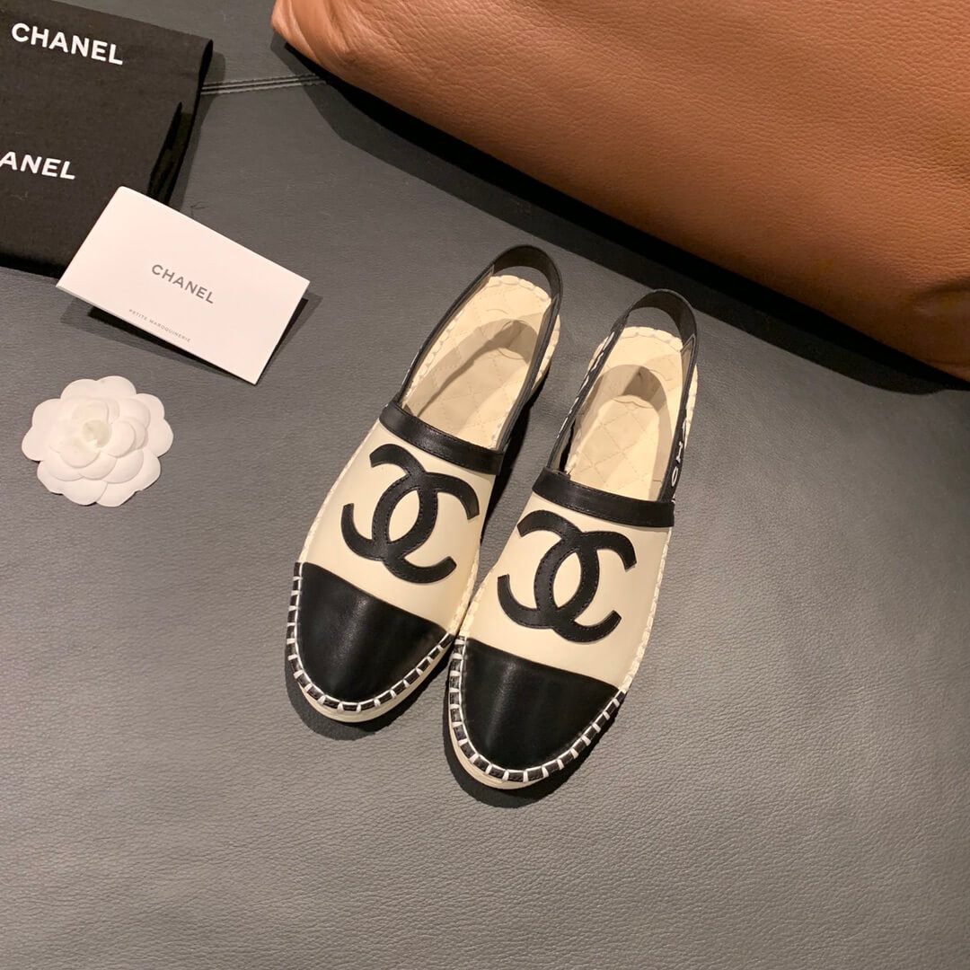 Chanel Slingback Espadrilles G34817 Beige/Black