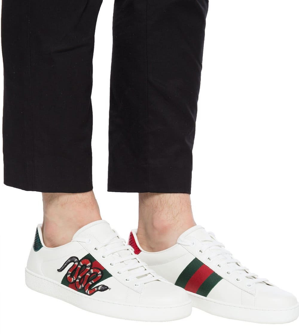 Gucci Ace Sneaker Embroidered Snake 456230