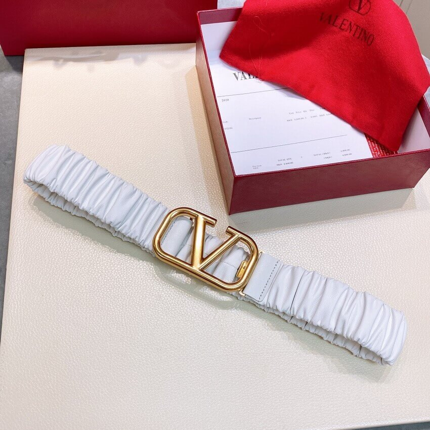 Valentino Garavani VLogo Elasticated Leather Belt