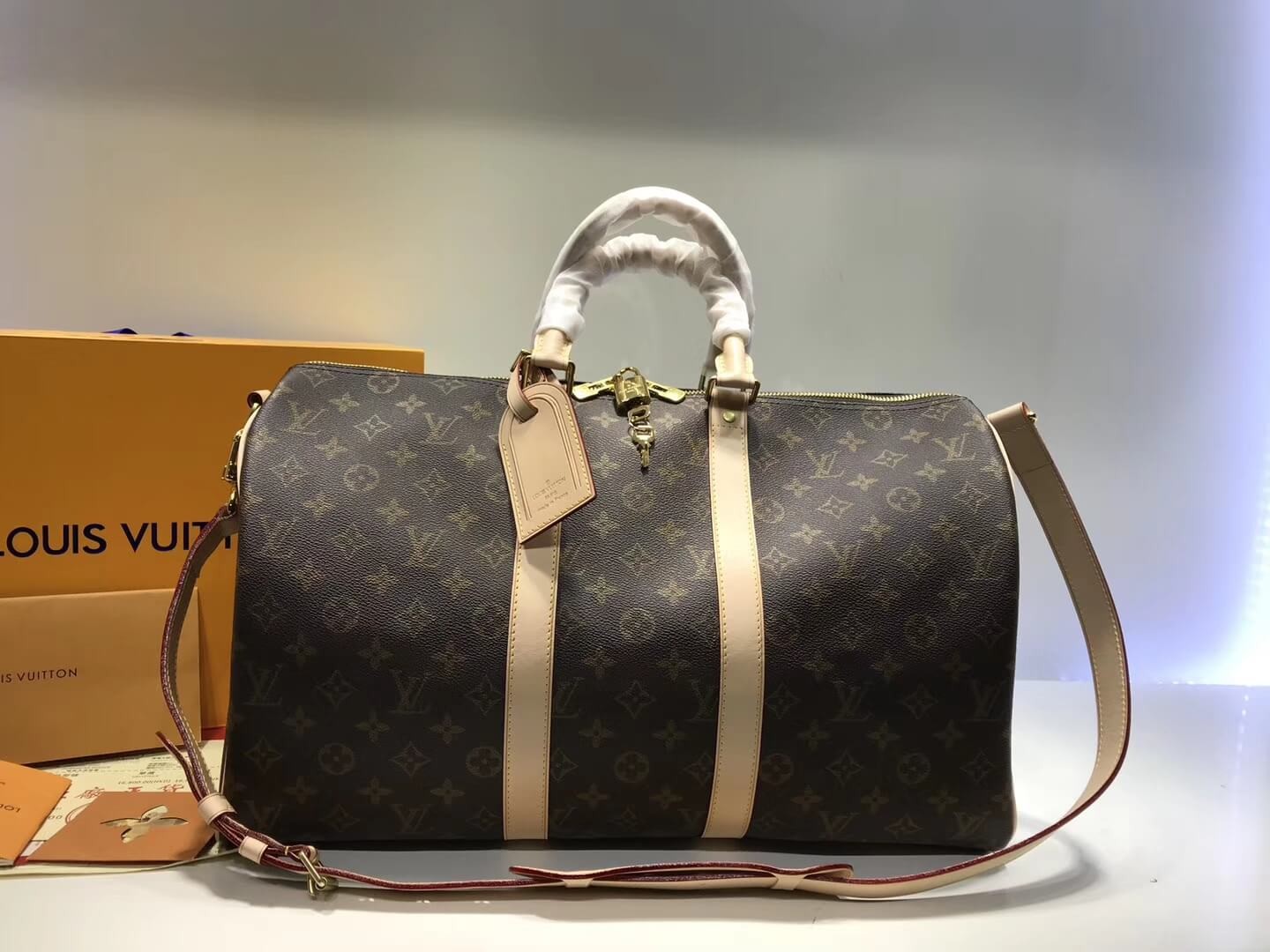 Louis Vuitton Monogram Canvas Keepall Bandouliere 45  M41418