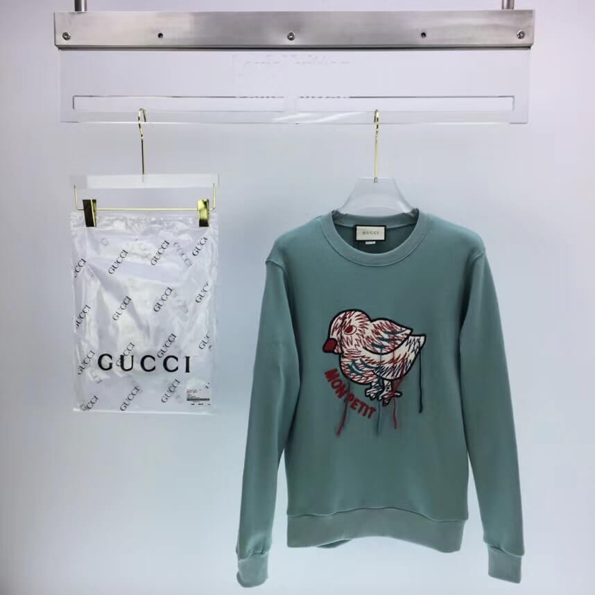 Gucci Mohair Crop Sweatshirt With Chick 636008