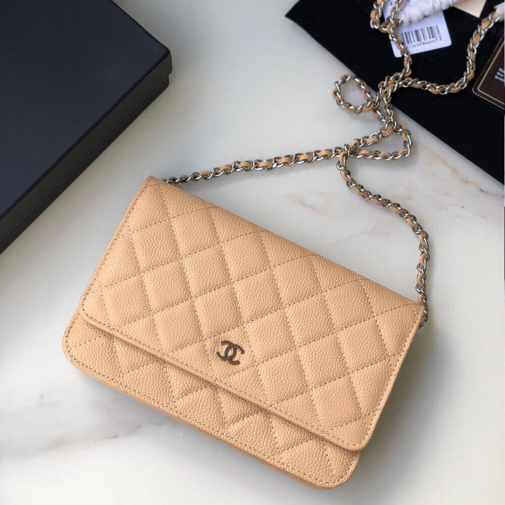 Chanel Caviar Quilted Wallet On Chain Woc A33814