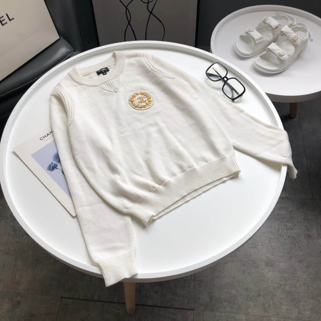 Chanel Sweater With Crystal Wheat 22003