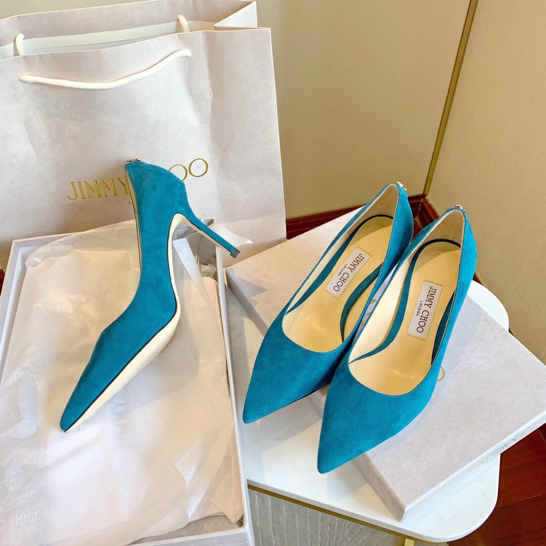 Jimmy Choo Romy Suede Point-Toe Pumps 120011