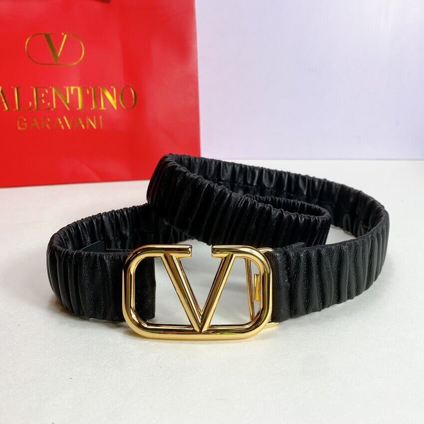 Valentino Garavani Vlogo Elastic 3.0cm Belt