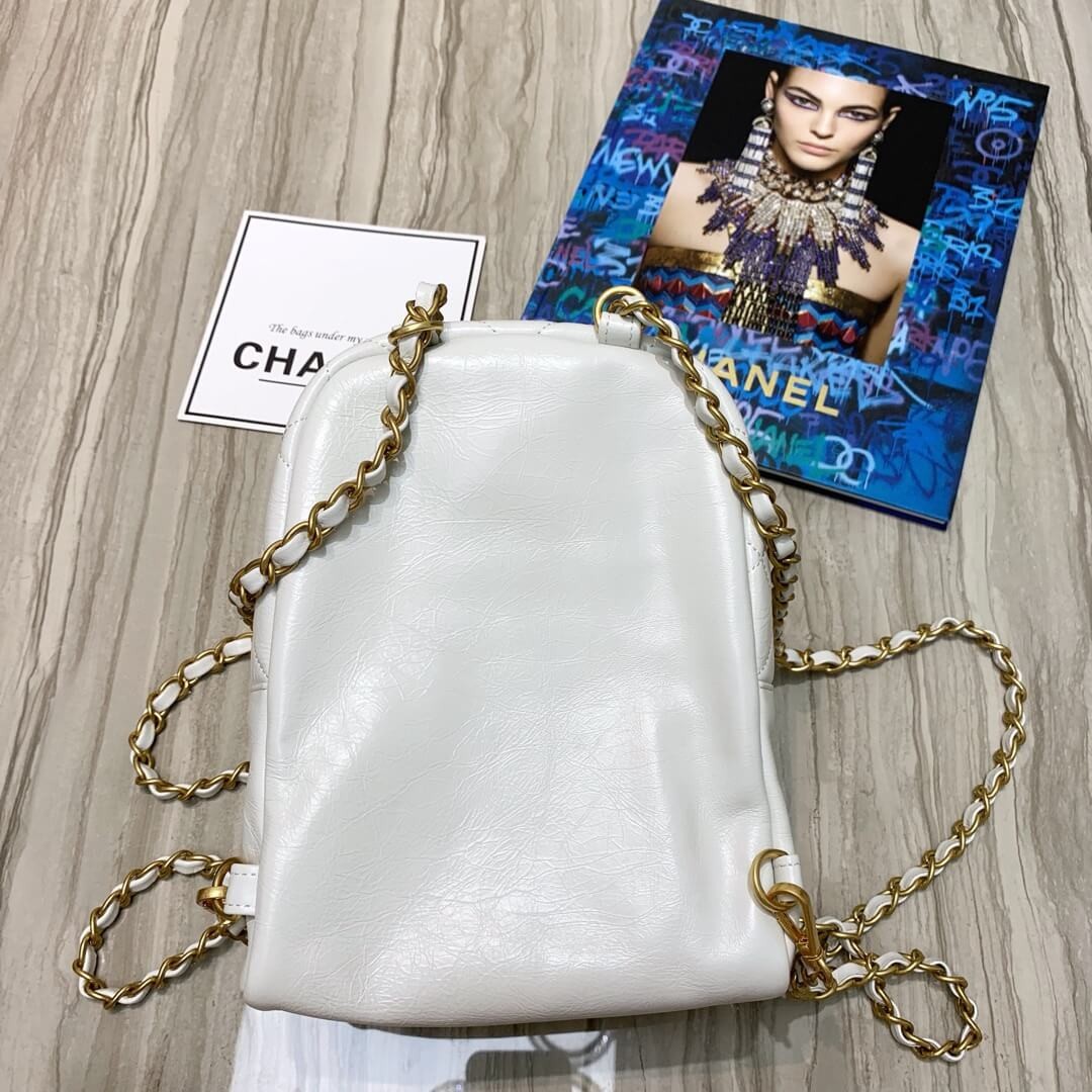 Chanel Waxy Calfskin CC Day Backpack Bag AS8866