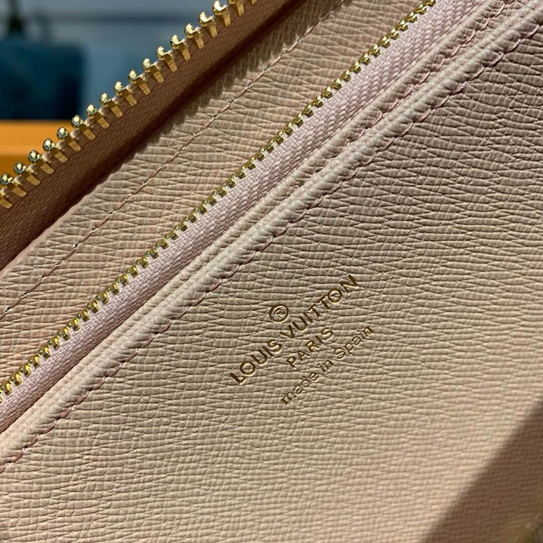 Louis Vuitton Damier Azur Canvas Zippy Wallet N63503 Pink