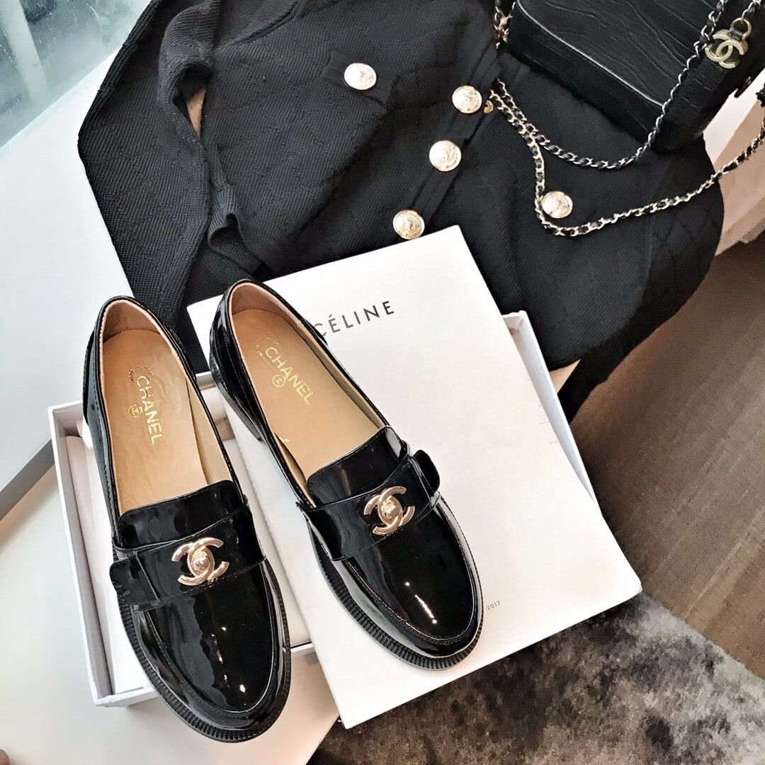 Chanel CC Turnlock Loafers And Patent Leather Loafers G429295