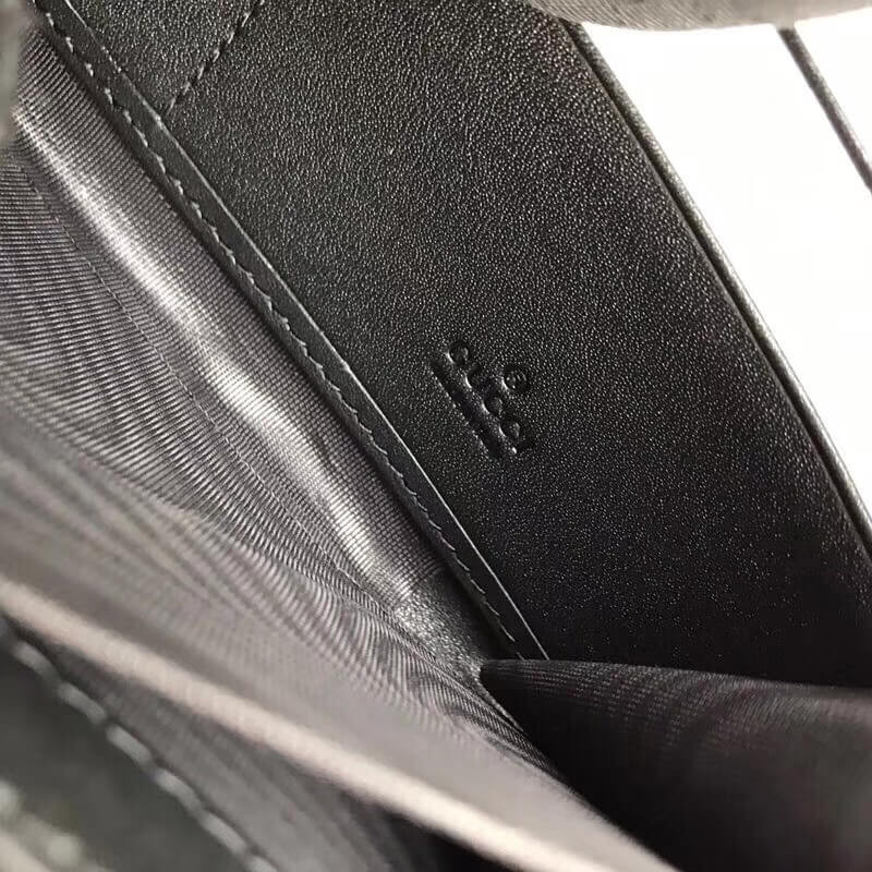 Gucci GG Animal Metal Marmont Studs Zip Around Wallet 443123