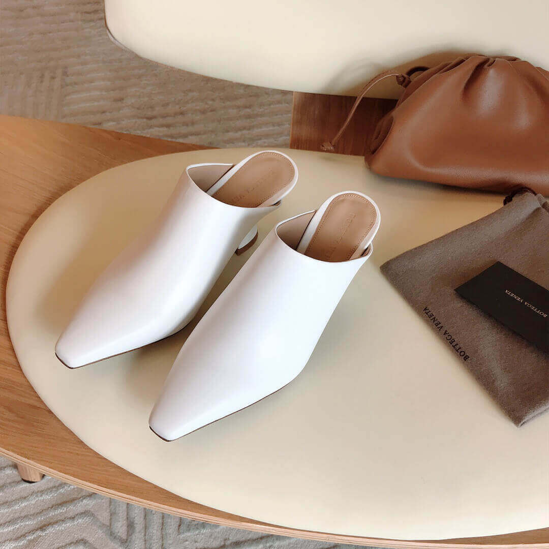 Bottega Veneta Almond Mules 608838