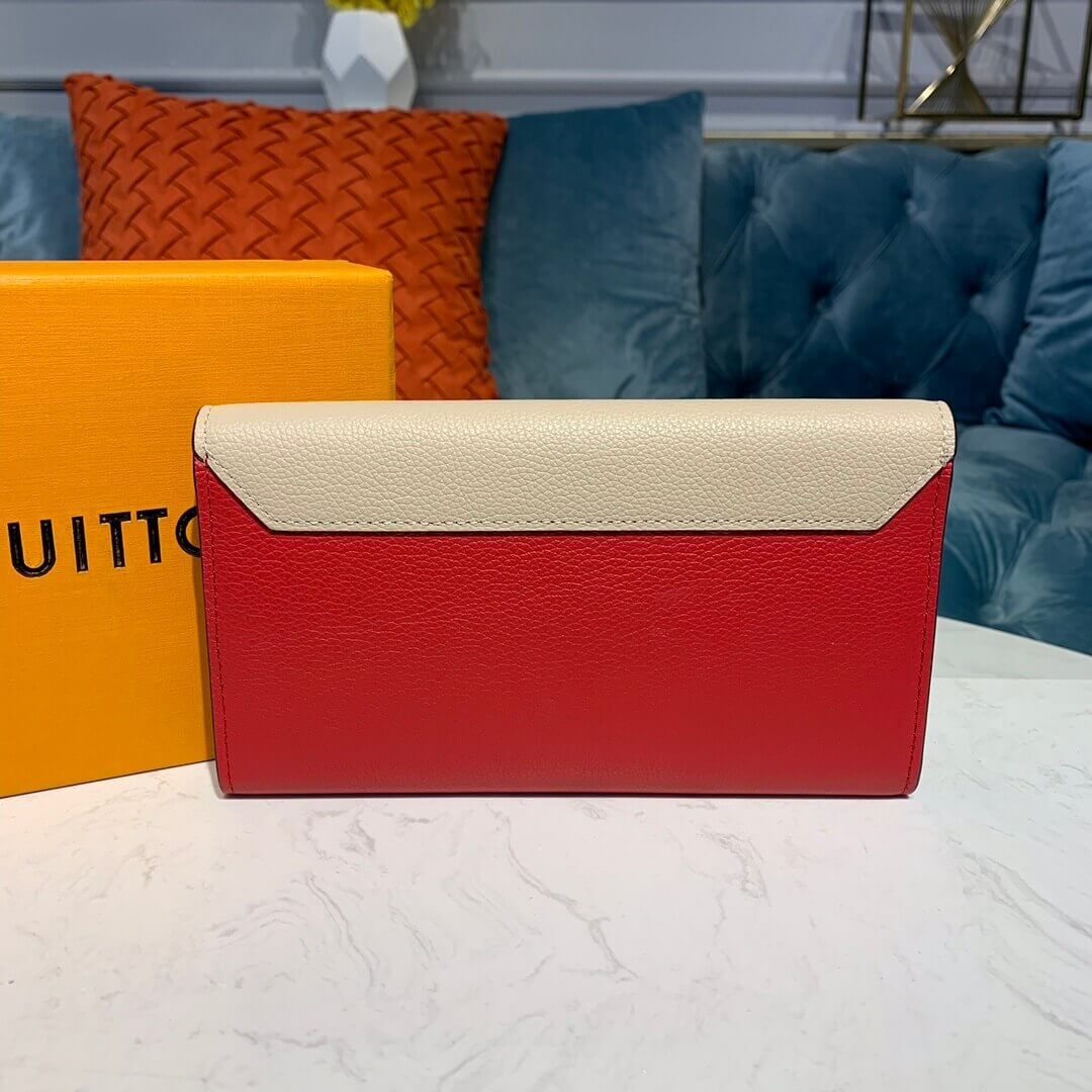 Louis Vuitton Lockme II Wallet M62350 Beige/Red