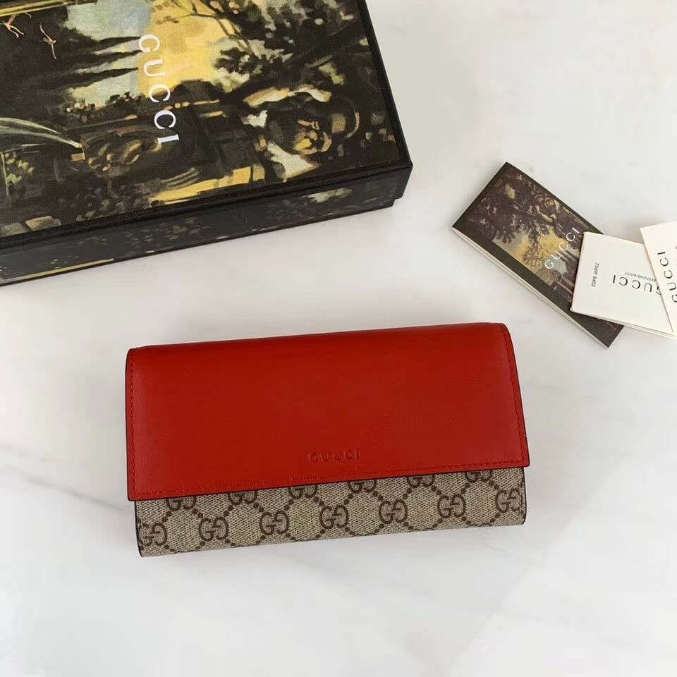 Gucci GG Supreme Continental Wallet 410100