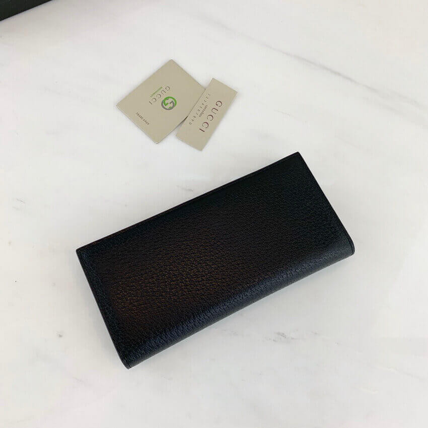 Gucci GG Marmont Metal-Free Tanned Leather Long Bi-Fold Wallet 428740