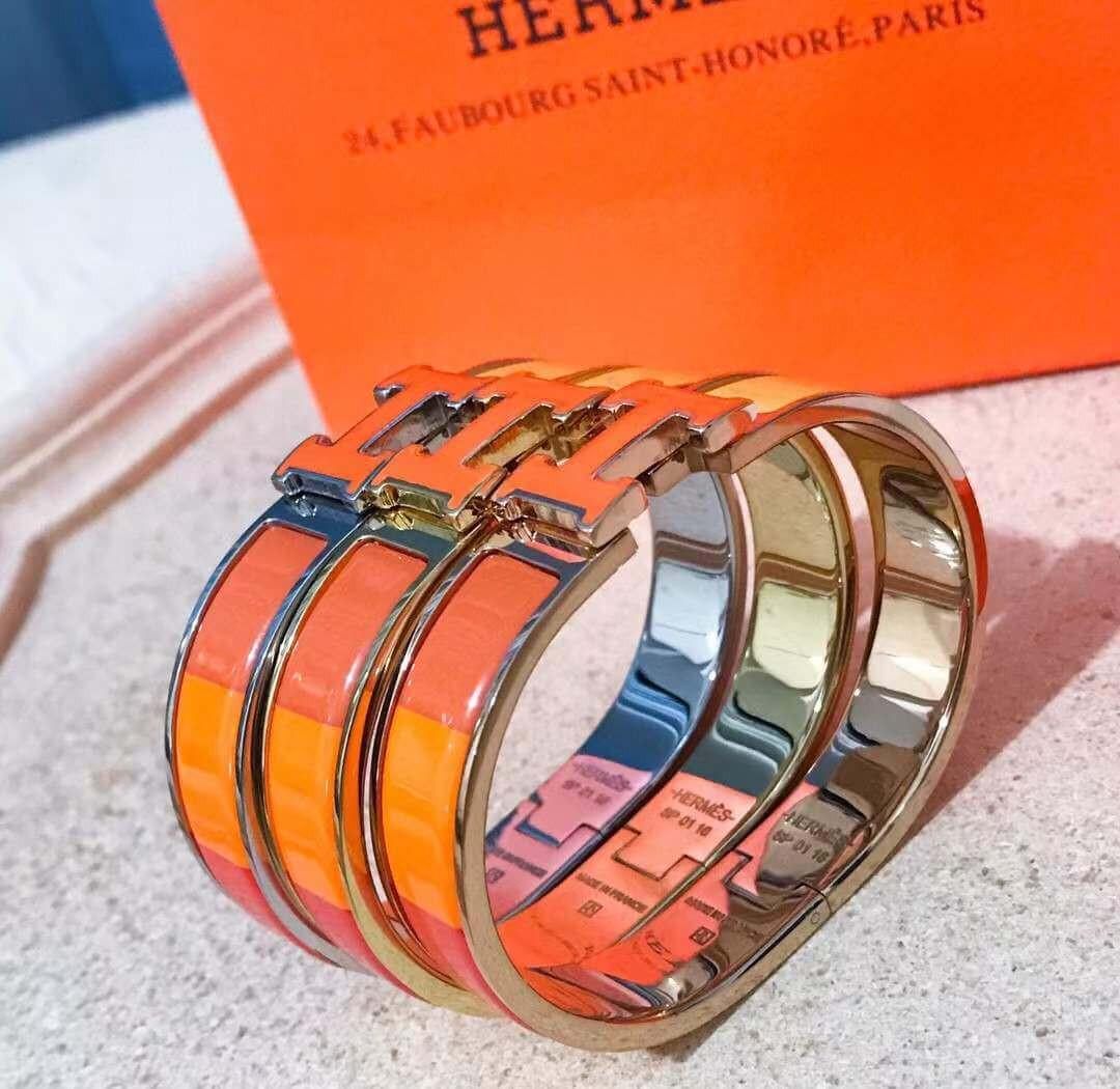 Hermes Narrow Rainbow Clic Clac H Bracelet
