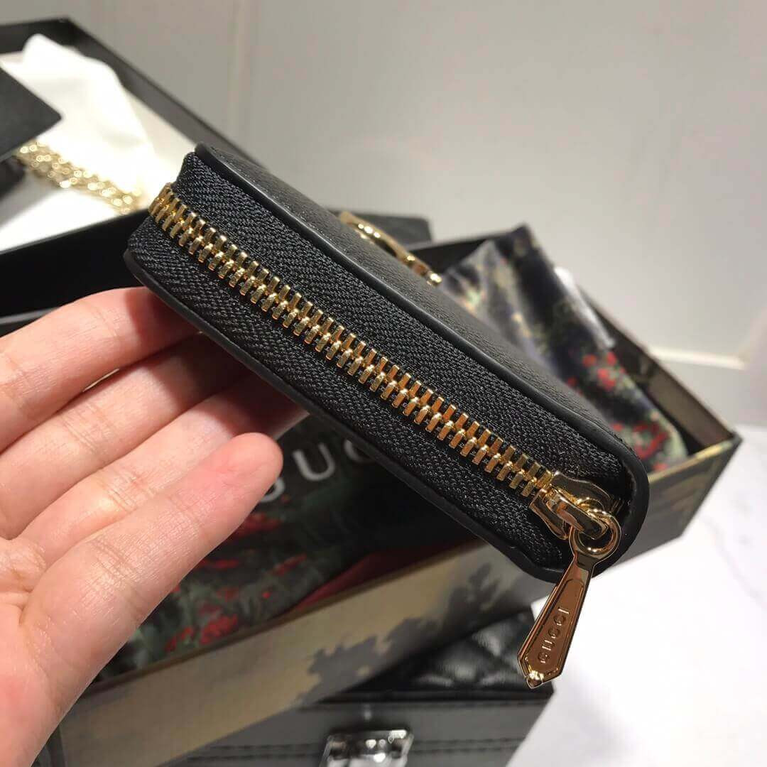 Gucci Zumi Grainy Leather Zip Around Wallet 570661