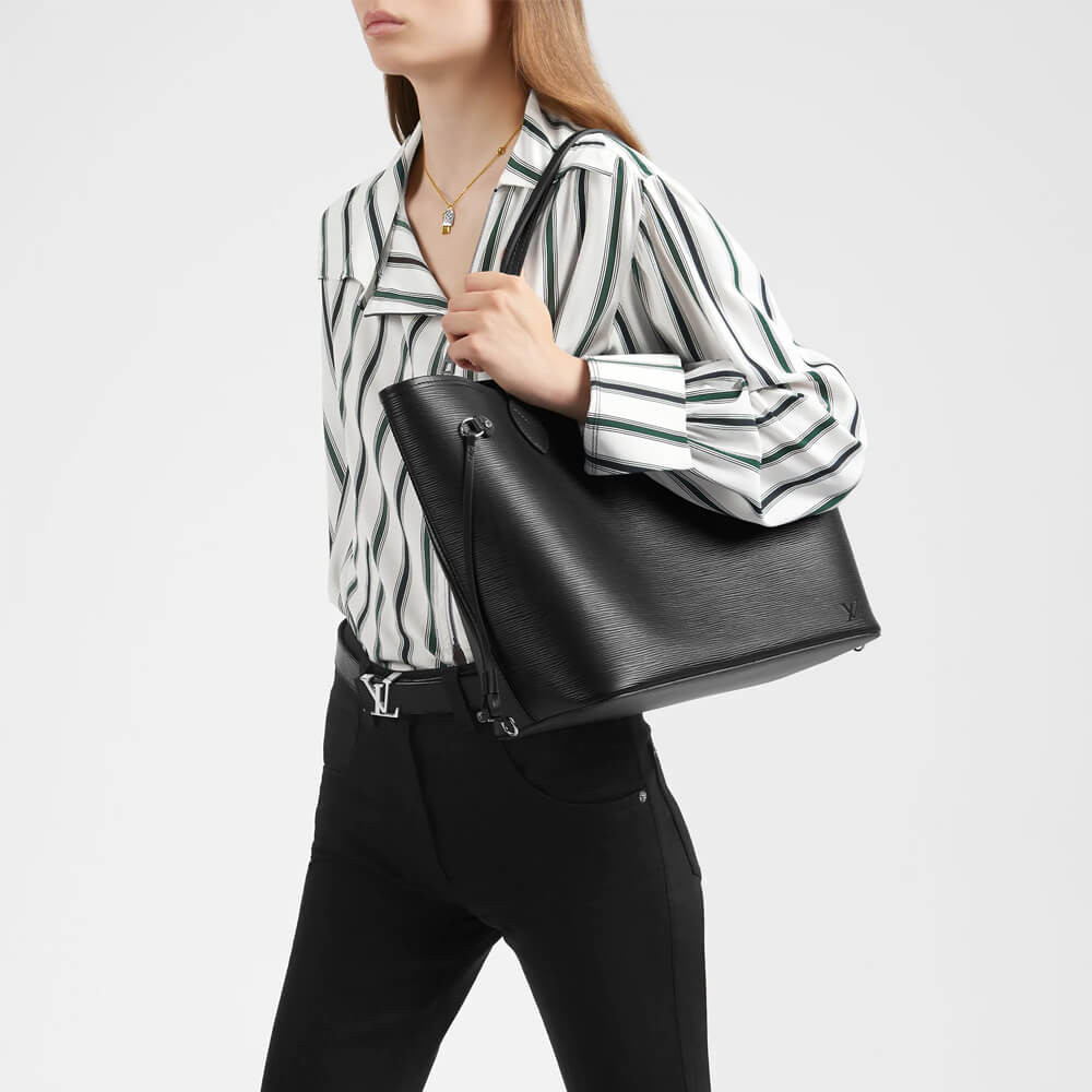 Louis Vuitton Epi Leather Neverfull MM M40392 Black