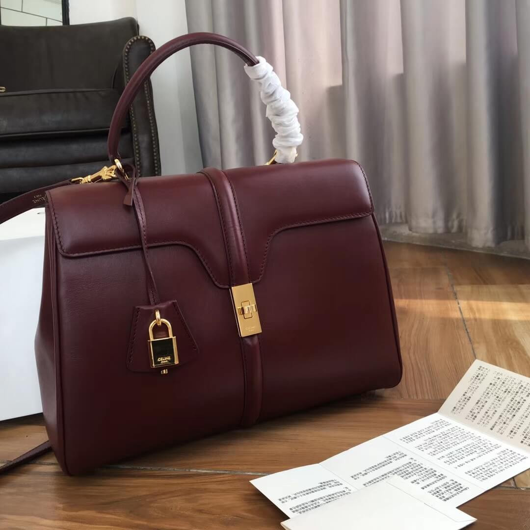 Celine Medium 16 Bag In Satinated Calfskin 187373