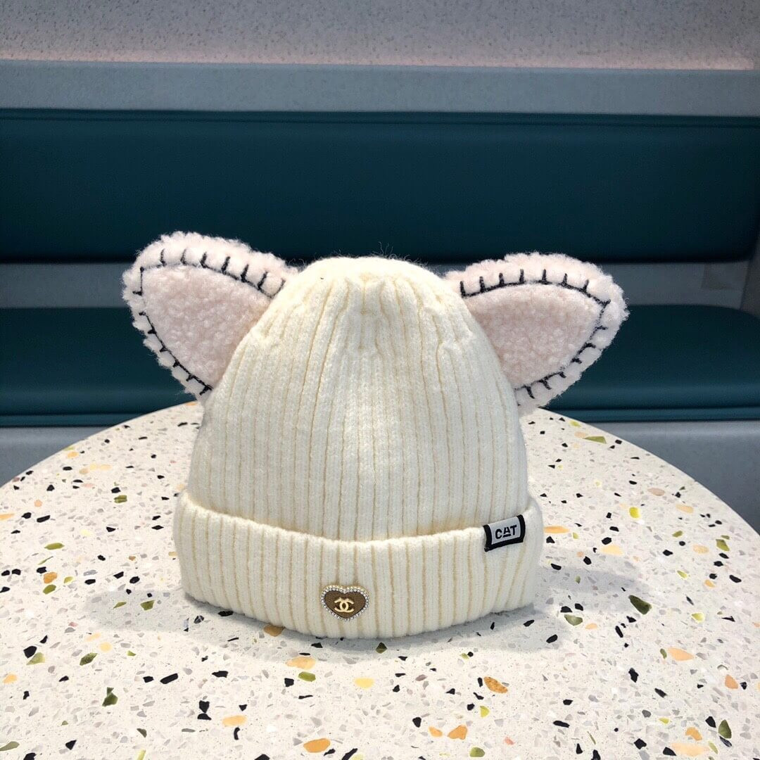 Chanel Cat Ears Wool Hat D016