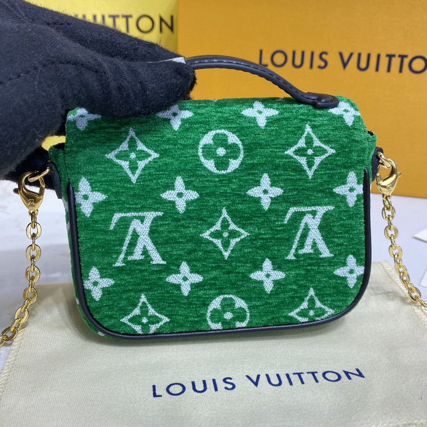 Louis Vuitton Monogram Jacquard Velvet Micro Metis M81494 Green