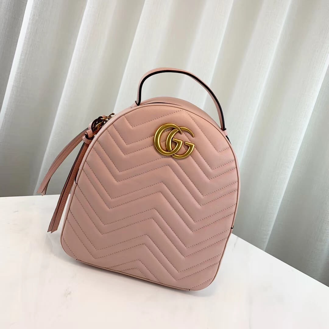 Gucci GG Marmont Quilted Leather Backpack 476671