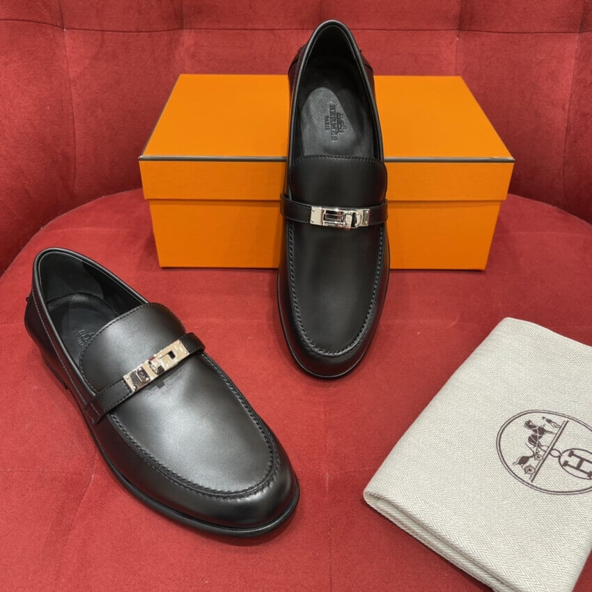 Hermes Calfskin Kelly Destin Loafer H212114 Black