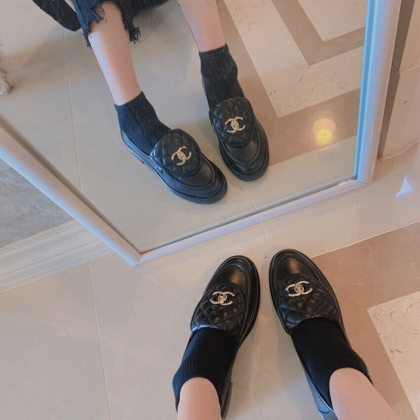 Chanel Black Lambskin Loafer G36646