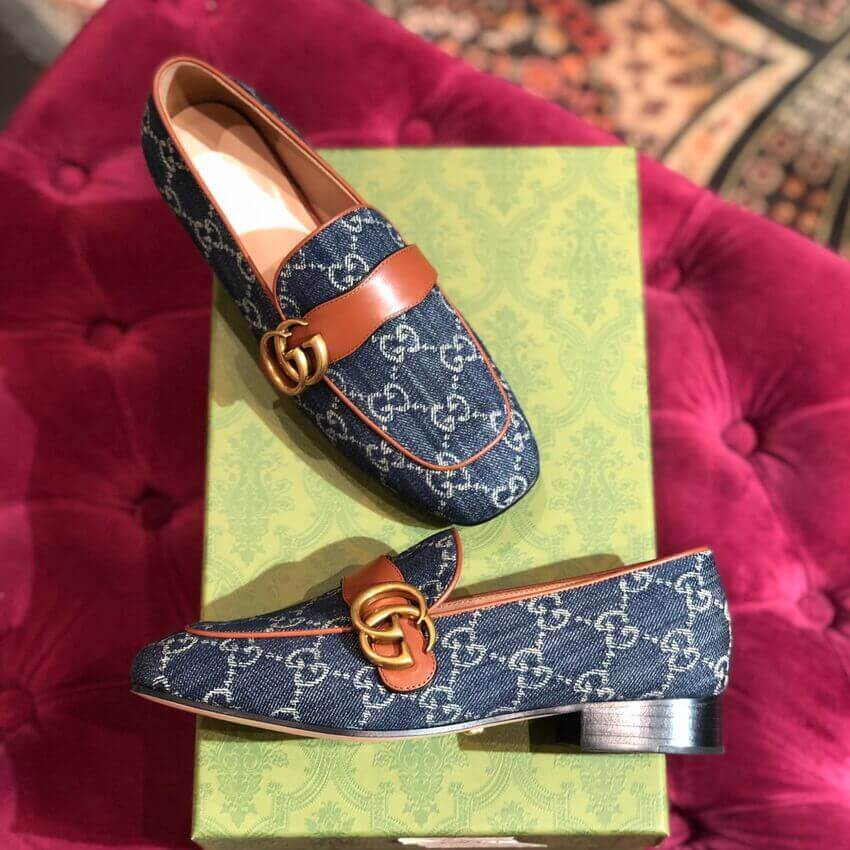 Gucci Tennis 1977 GG Denim Loafer