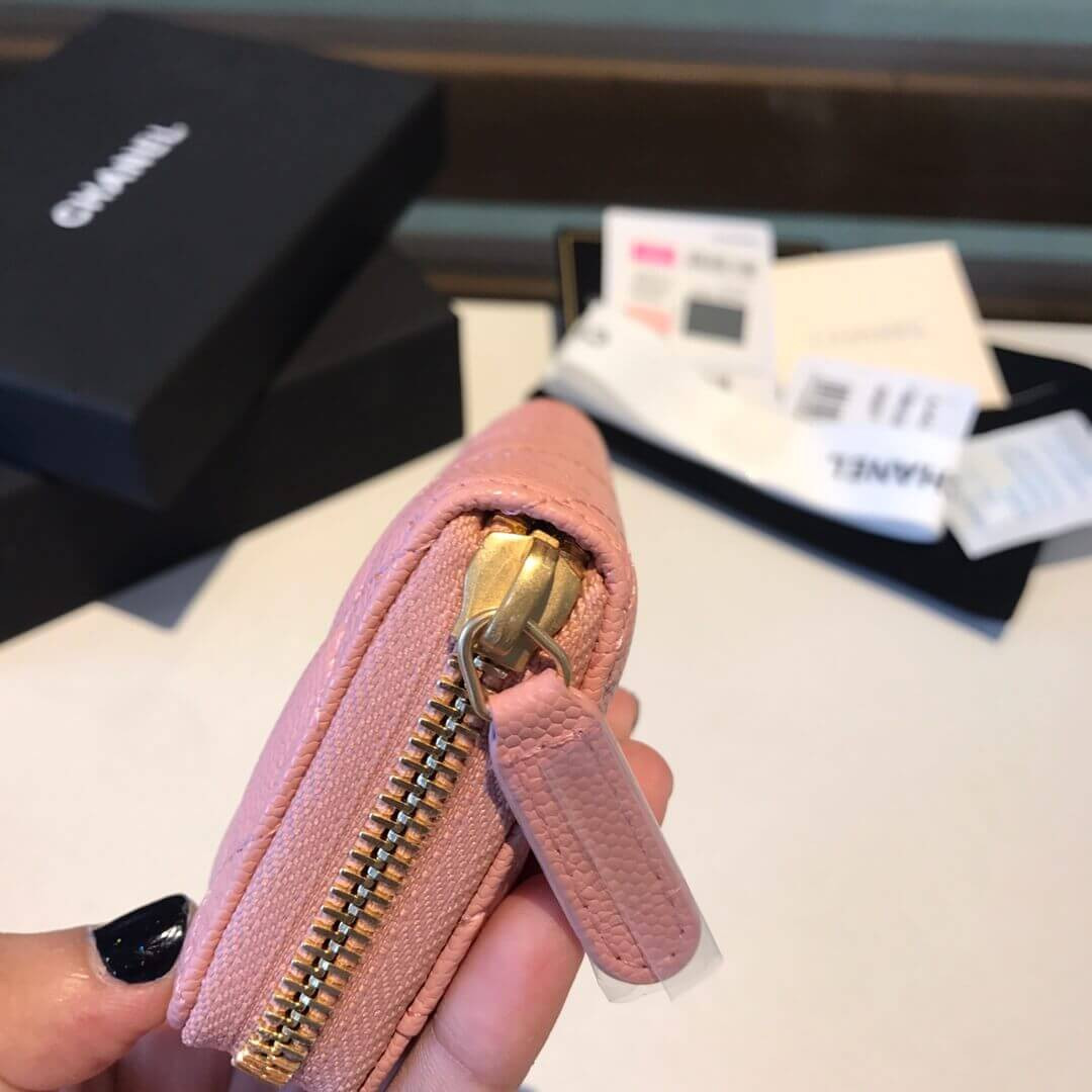 Chanel Grainy Calfskin Classic Zipped Card Holder A84511