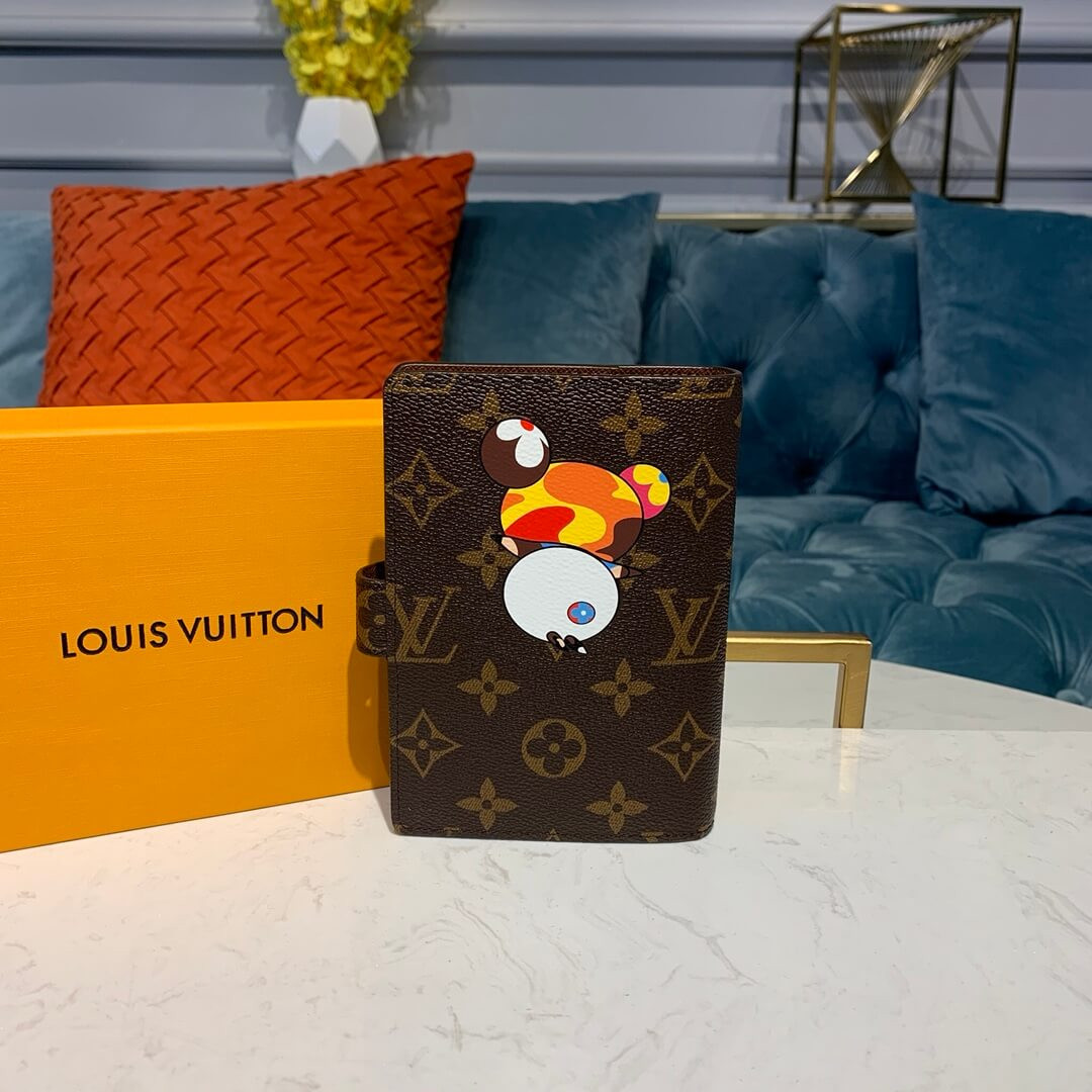 Louis Vuitton Monogram Panda Print Small Ring Agenda Cover R20005