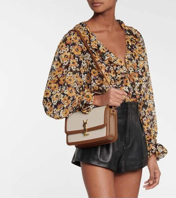 Saint Laurent YSL Solferino Medium Canvas Crossbody Bag 634305