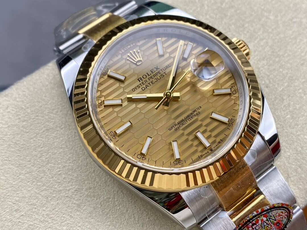 Rolex Datejust 41mm Oystersteel and Yellow Gold Automatic Fluted Bezel