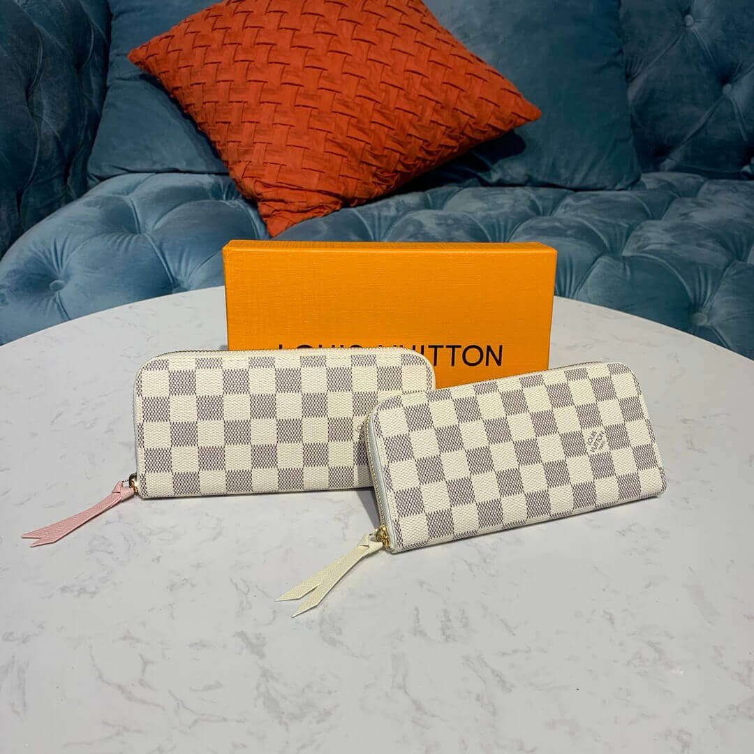 Louis Vuitton Damier Azur Clemence Wallet N61210 N61264