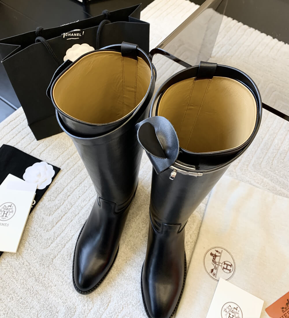 Hermes Box Calfskin Equestrian Jumping Boots H202256