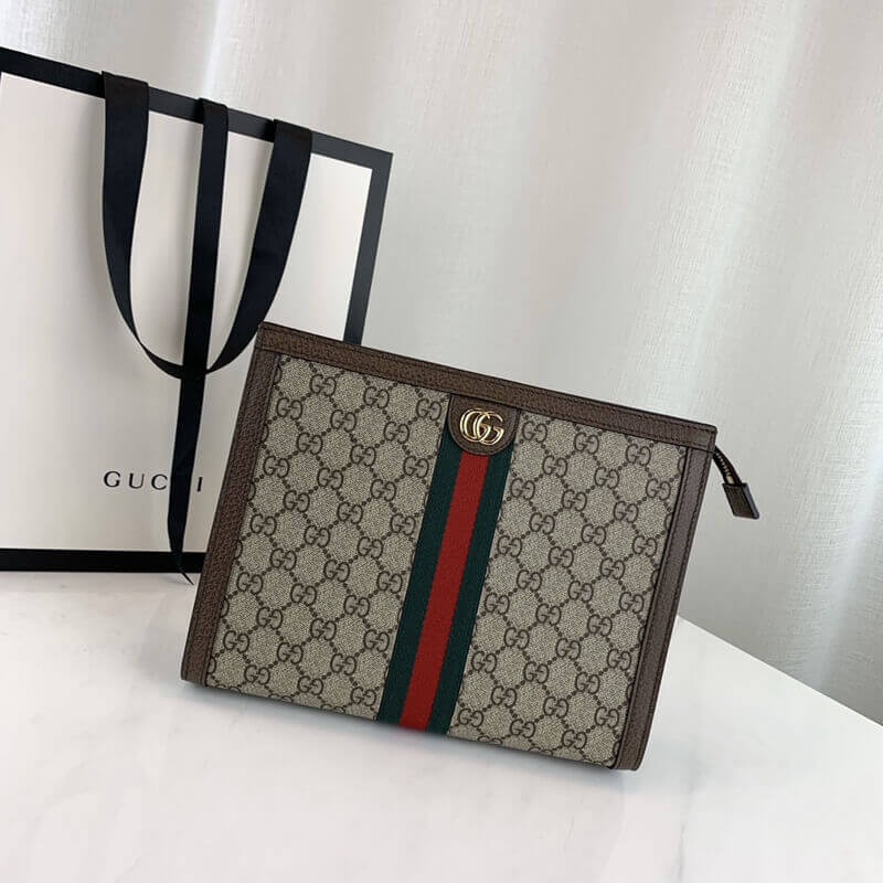 Gucci GG Supreme fabric Ophidia Clutch 625549