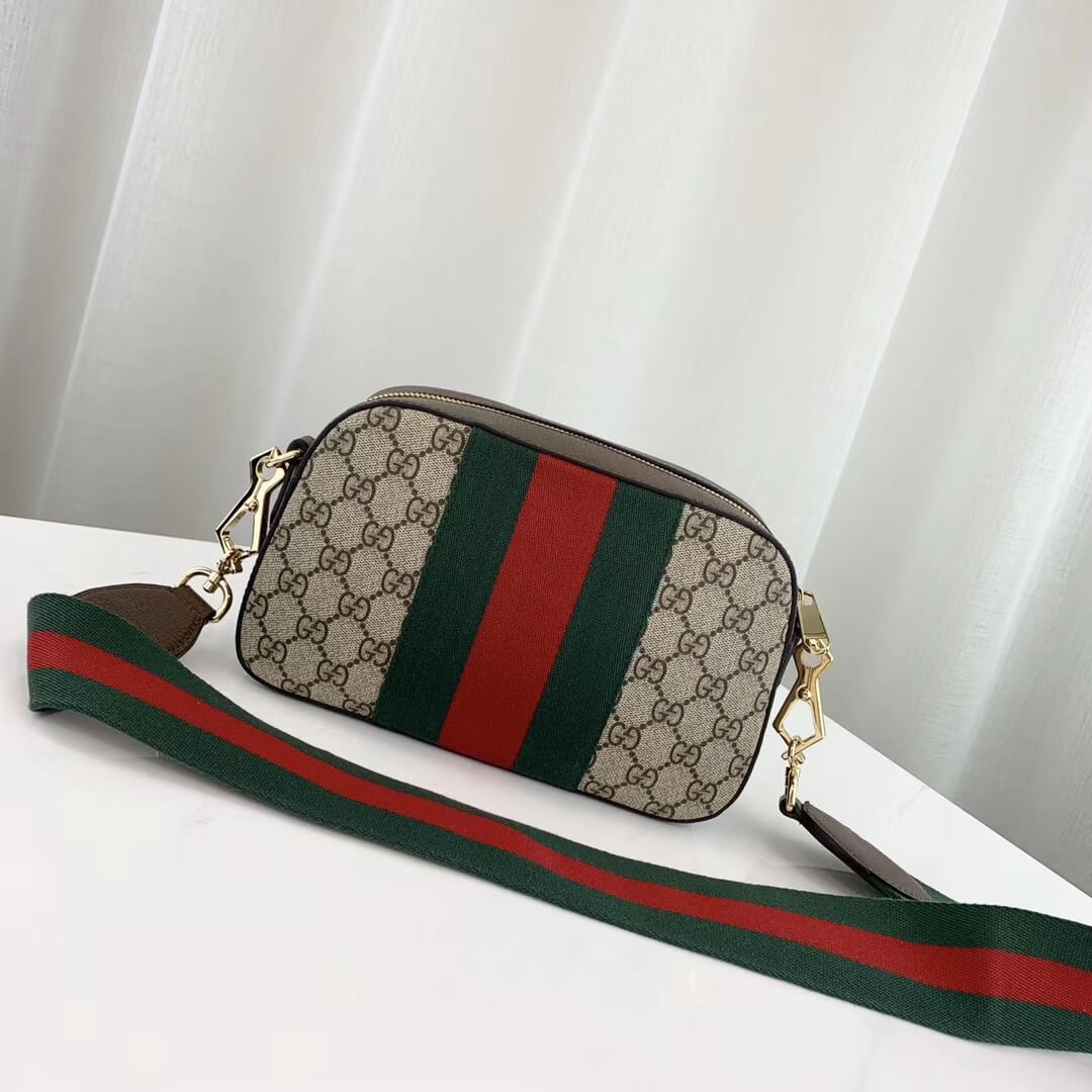 Gucci GG Supreme Shoulder Bag 575073 Coffee