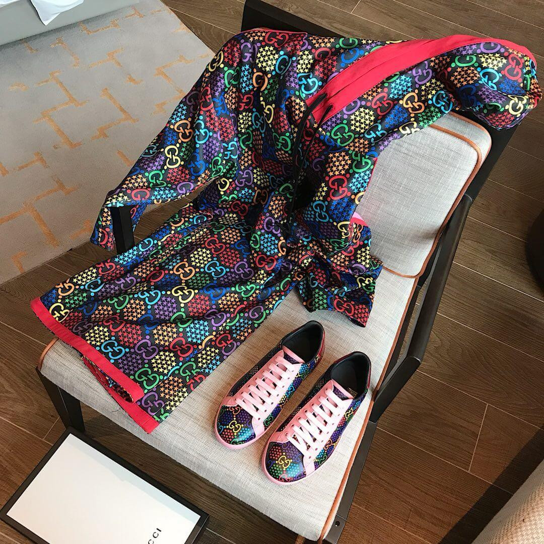 Gucci GG Psychedelic Ace sneaker ‎610086 Pink