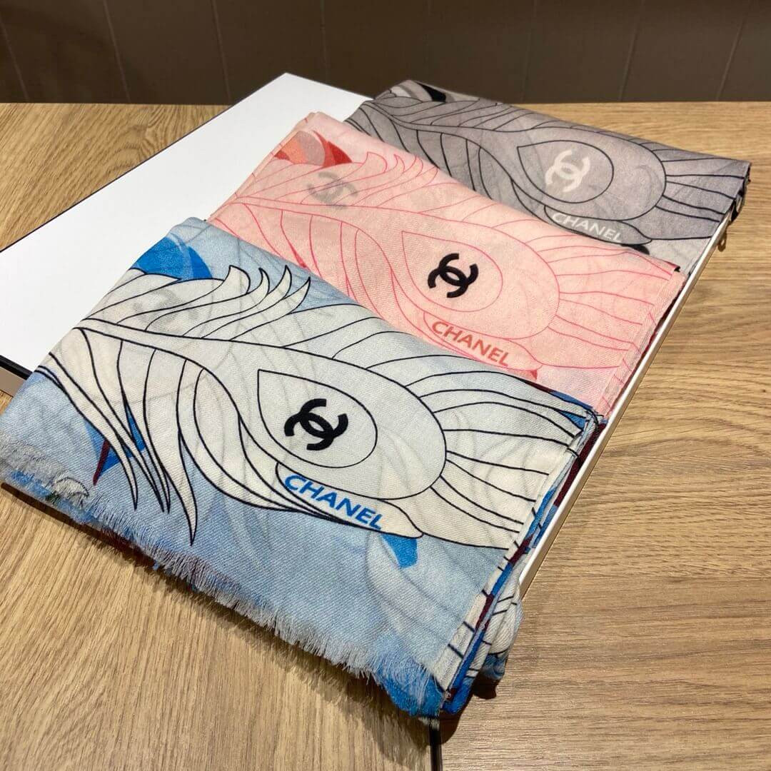 Chanel Cashmere CC Scarf A0341