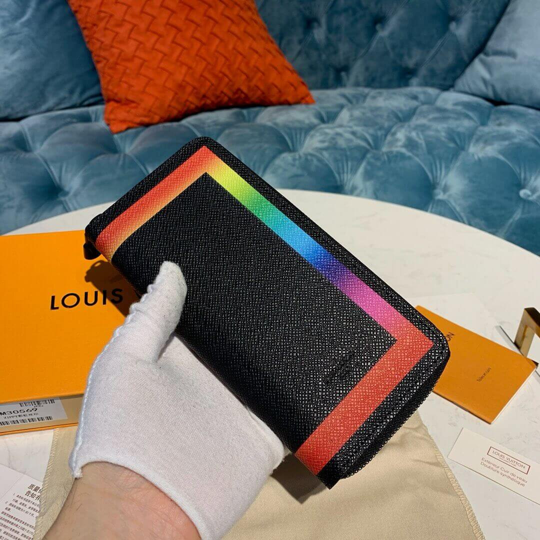 Louis Vuitton Taiga Leather Rainbow Zippy Vertical Wallet M30569